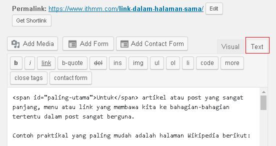 text view untuk menambah attribute id pada html tag