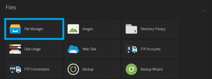 file manager dalam cpanel