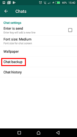 backup chat whatsapp
