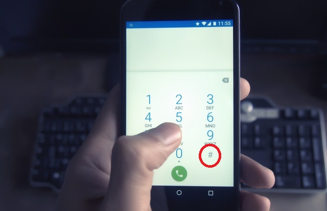 butang hash di handphone