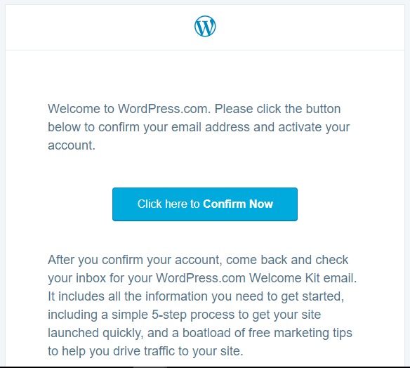 aktifkan akaun wordpress
