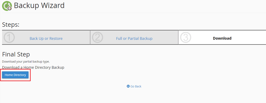 download fail home directory