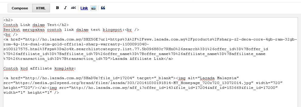 blogspot masukkan kod affiliate kompleks