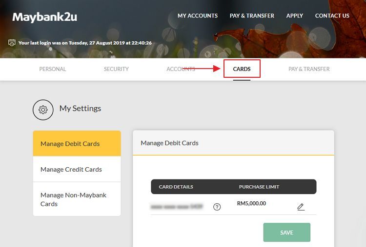 Maybank debit card activate 通过Maybank2u更换Debit Card的方法