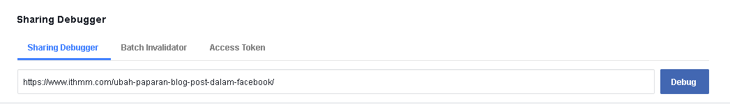 Sharing Debugger Facebook for Developers