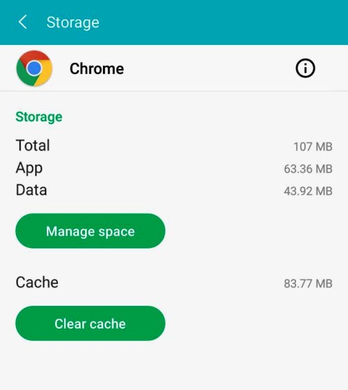 contoh kesan cache pada saiz apps