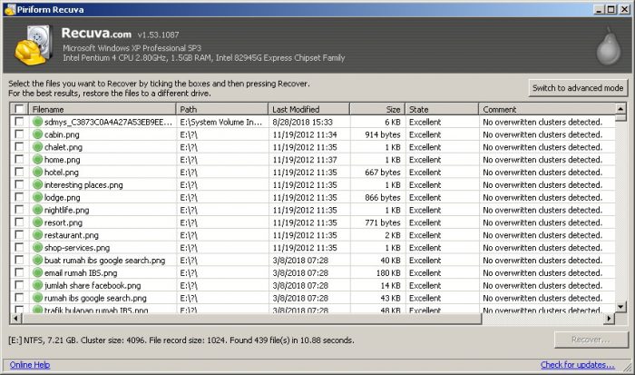 dapatkan semula fail terpadam guna software