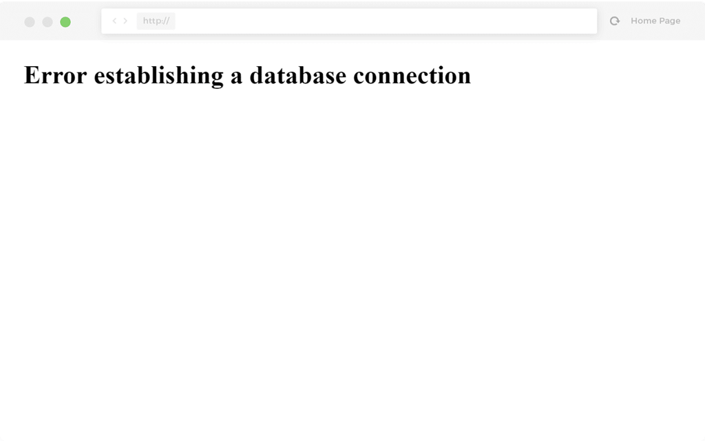 error establishing database a connection