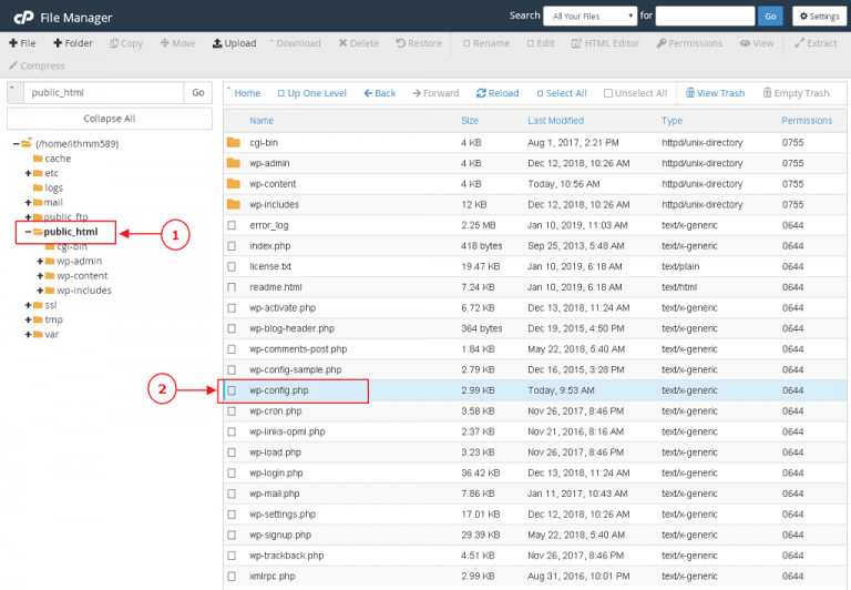 Establishing a database connection