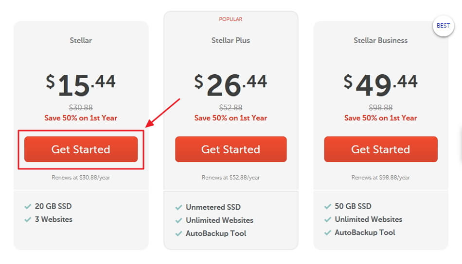 klik butang get started