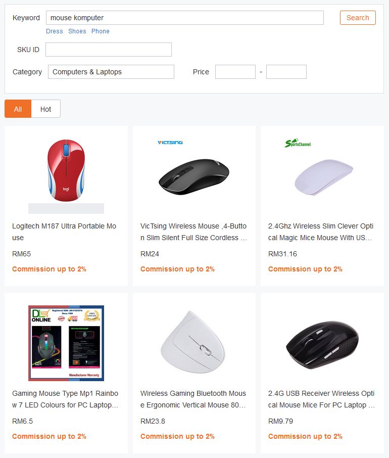 keputusan carian dalam produk link