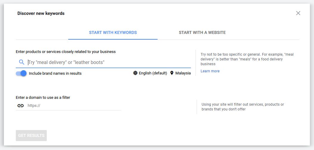 discover a new keyword