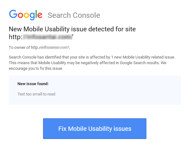amaran google error mobile usability