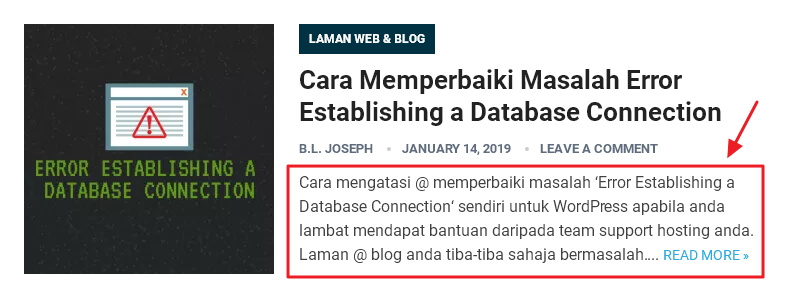 contoh ringkasan pada post