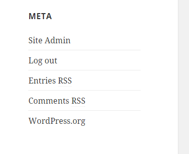 meta widget wordpress