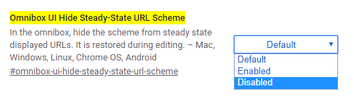 Omnibox UI Hide steady-state URL Scheme