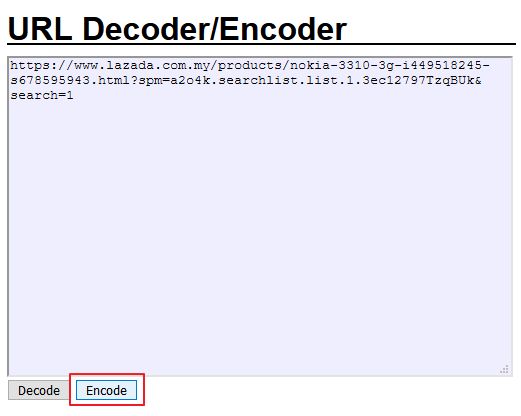 Encode url produk lazada