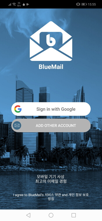 bluemail add another account