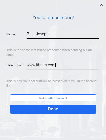 bluemail desktop your name