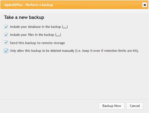 paparan perform backup