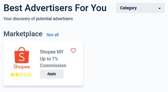 apply program affiliate shopee