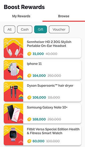 boost reward gift