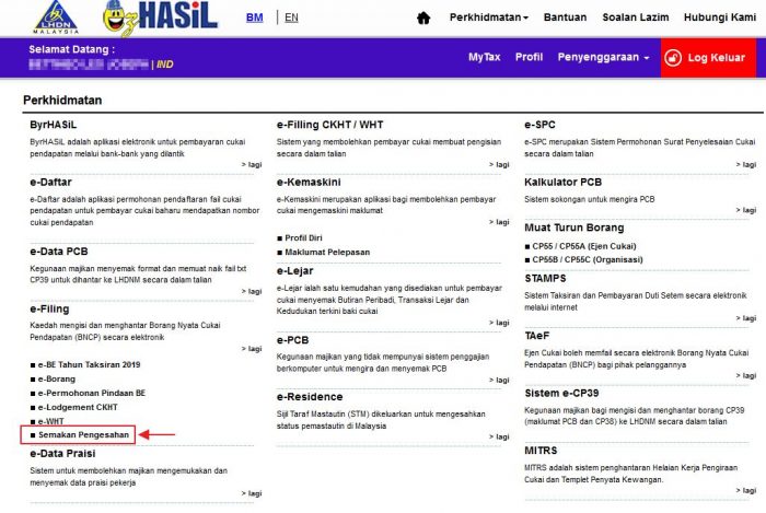 Surat Makluman Kesilapan Isi Borang E Lhdn