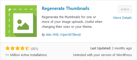 Plugin Regenerate Thumbnails