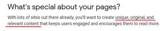 Content yang unik membantu anda untuk lulus permohonan Google Adsense