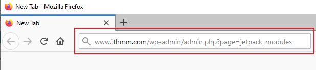 taip masuk module jeptpack ke url browser