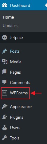 menu plugin wpforms