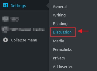 setting discussion wordpress