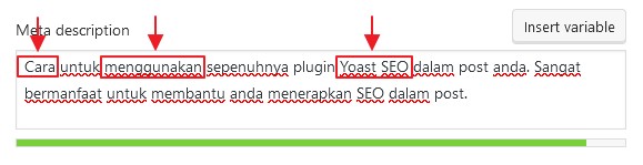 keyword dalam meta description