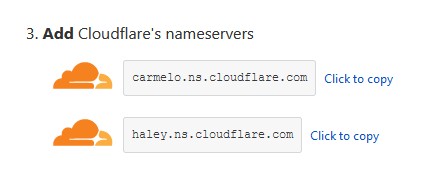 add cloudflare nameserver