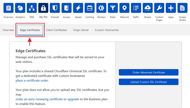 bahagian edge certifices dalam cloudflares