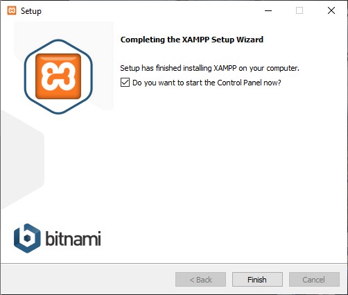 proses installation xampp siap