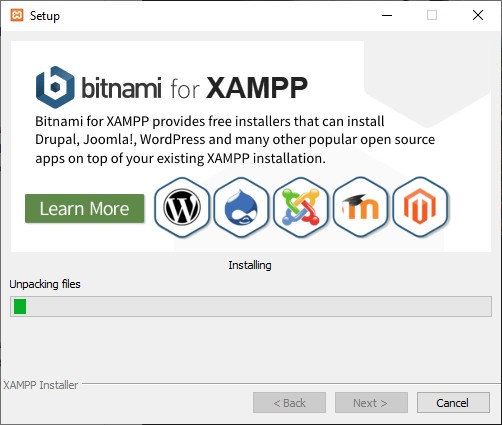 proses installation xampp