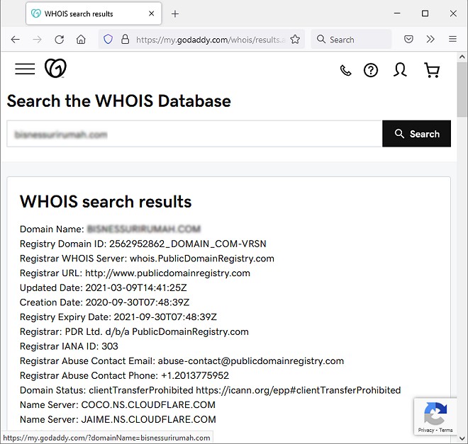 butir-butir whois dirahsiakan