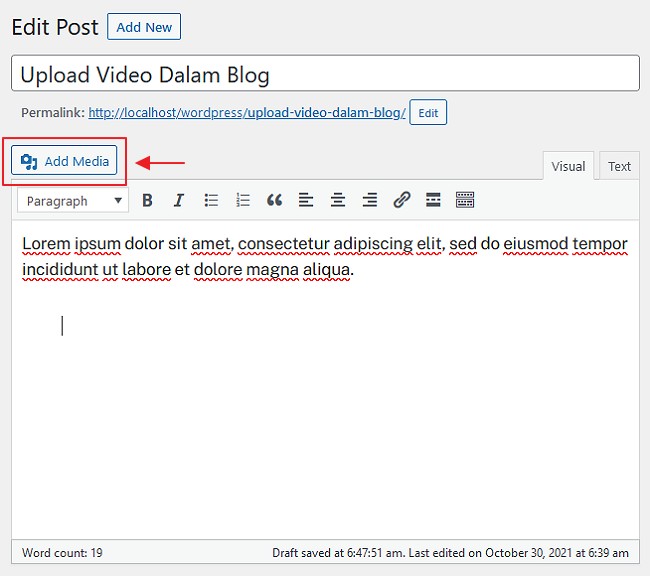butang add media classic editor
