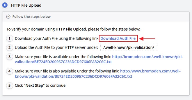 download auth file
