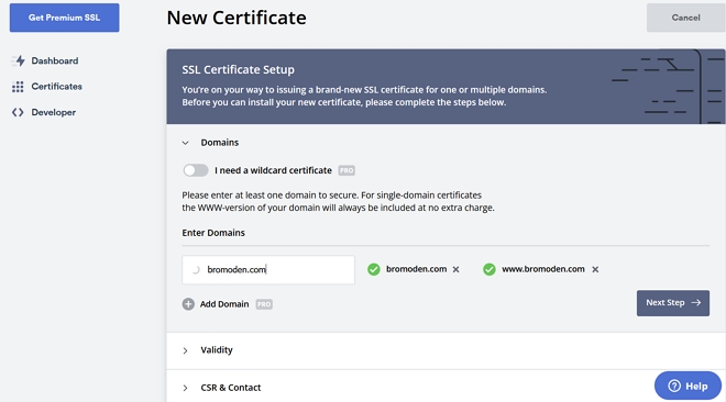 setup untuk ssl