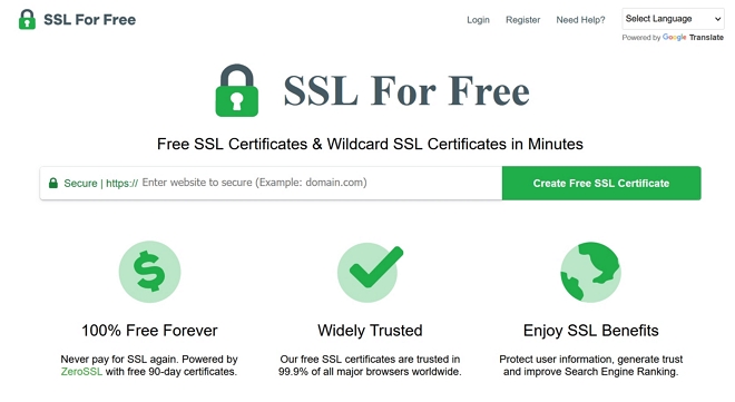 laman web sslforfree