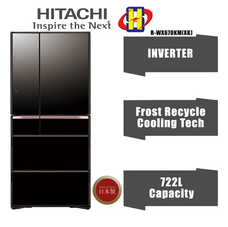 Fridge Hitachi kapasiti gajah.